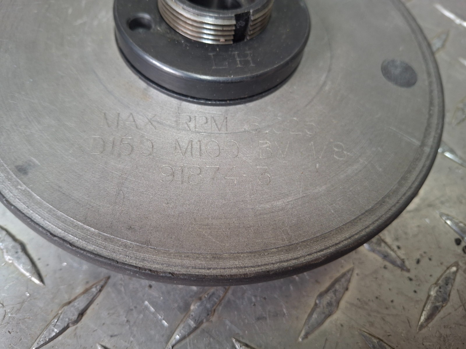 Diamond Radiac Aluminum Grinding Wheel D150 M100 BV 1/8 91874-3