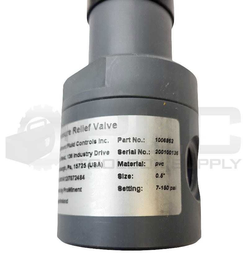 NEW PROMINENT 1006862 PVC PRESSURE RELIEF VALVE 7-150PSI