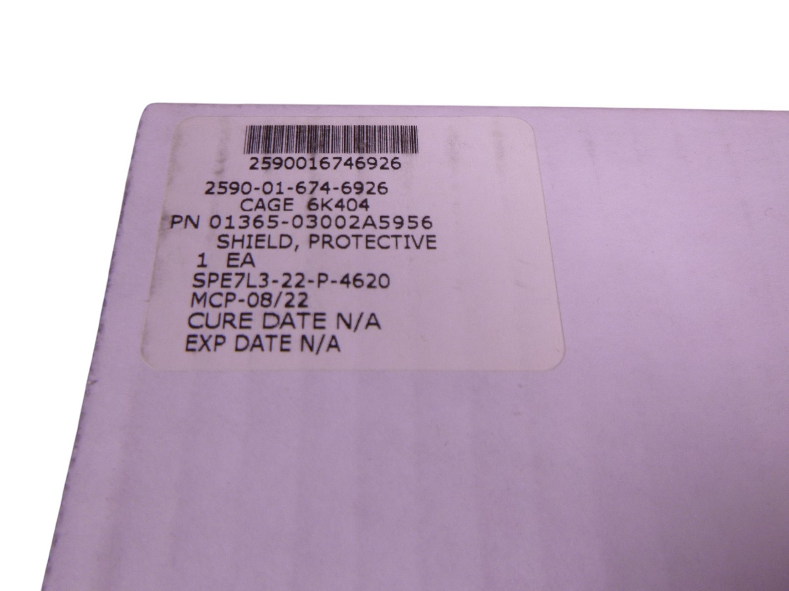 (3x) 03002A5956 Vehicular Seat Protective Shield , 2590-01-674-6926