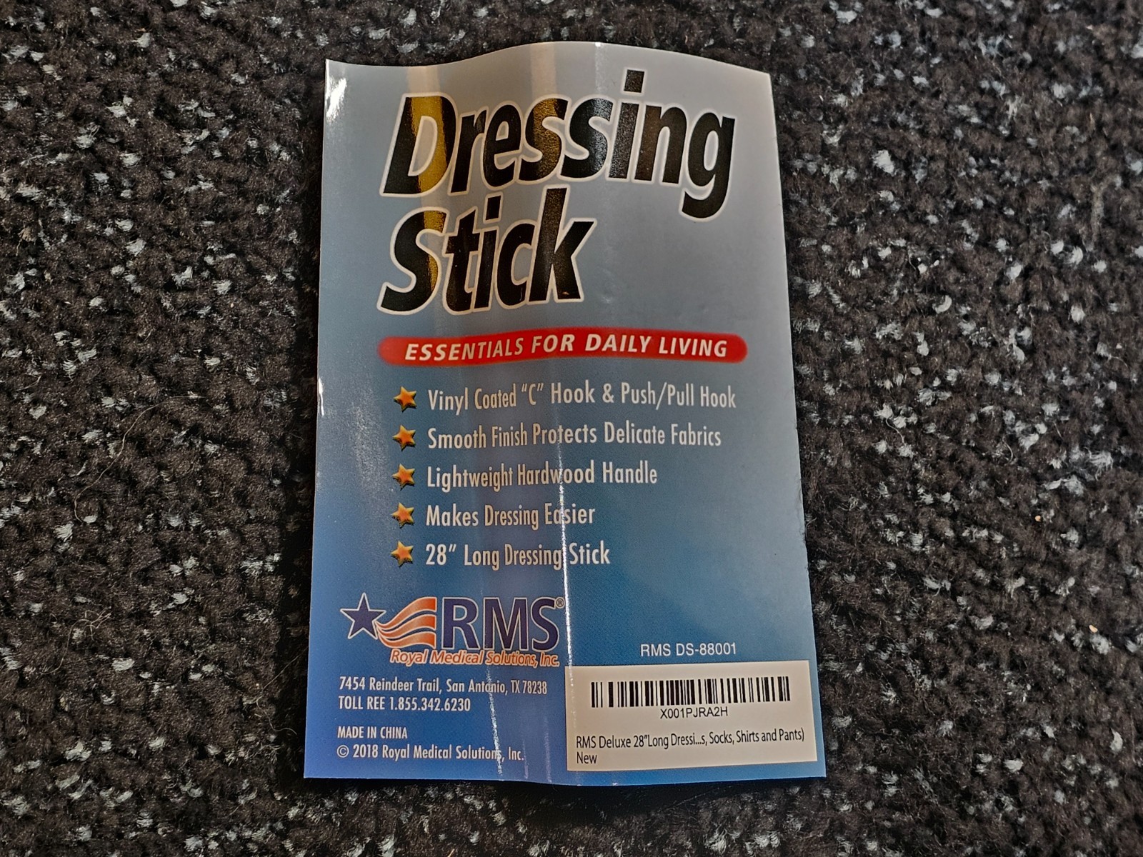 (QTY 2) RMS 28″ Long Dressing Stick – Dressing Aid for Shoes, Socks DS-88001