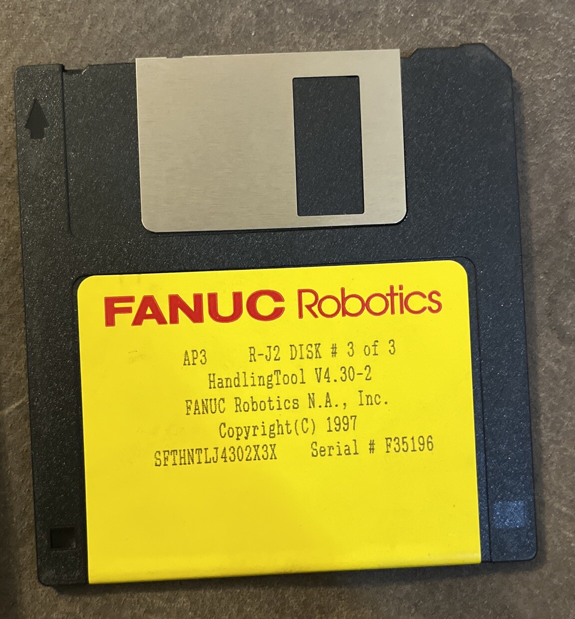 FANUC AP1 R-J2 V4.30-2 FLOPPY DISK SET 1- 3, SFTHNTLJ4302X3X, Serial #F35196