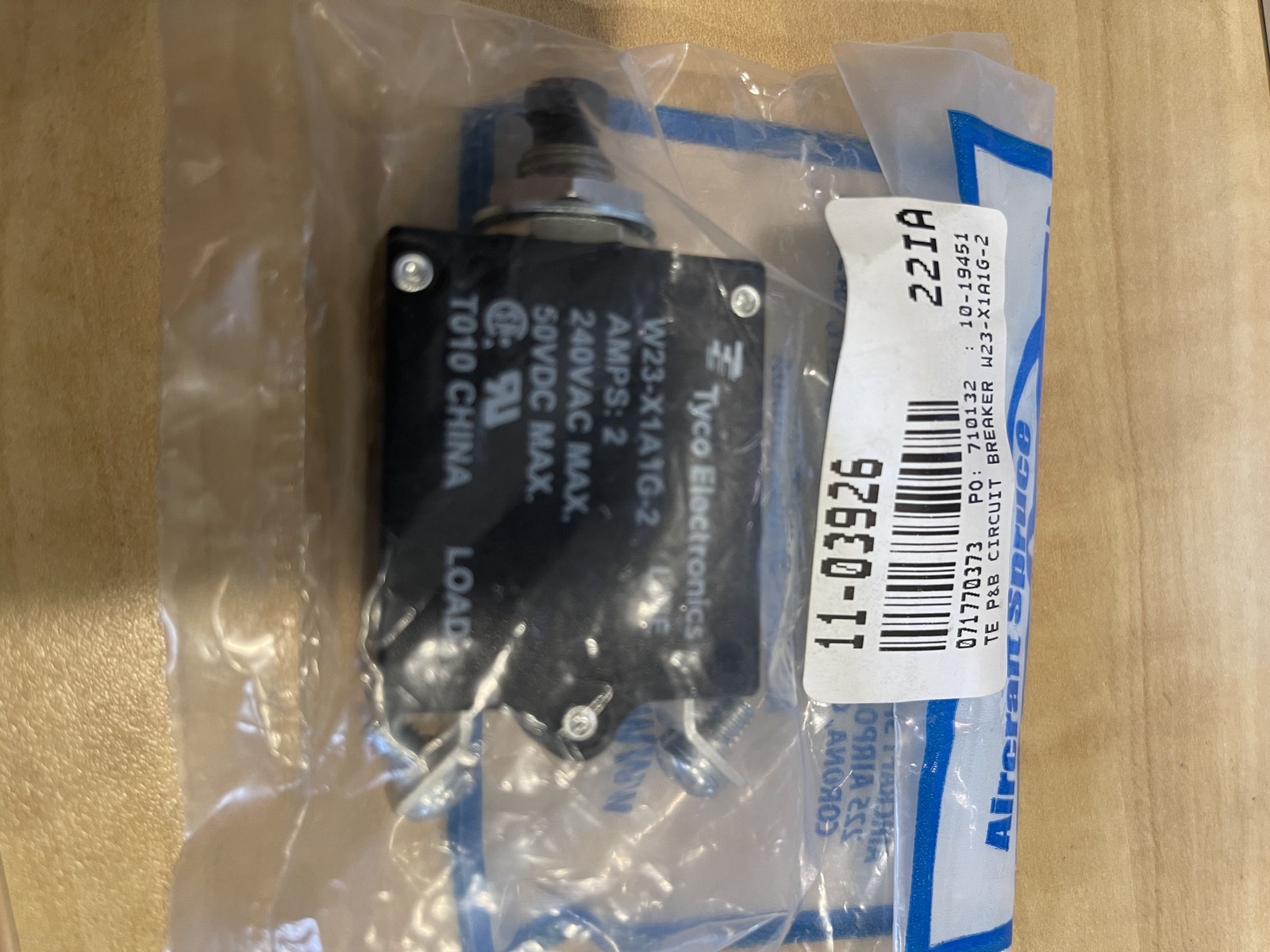 TE Connectivity / P&B Brand W23-X1A1G-2 Circuit Breaker Thermal 1Pole 2A 250V…