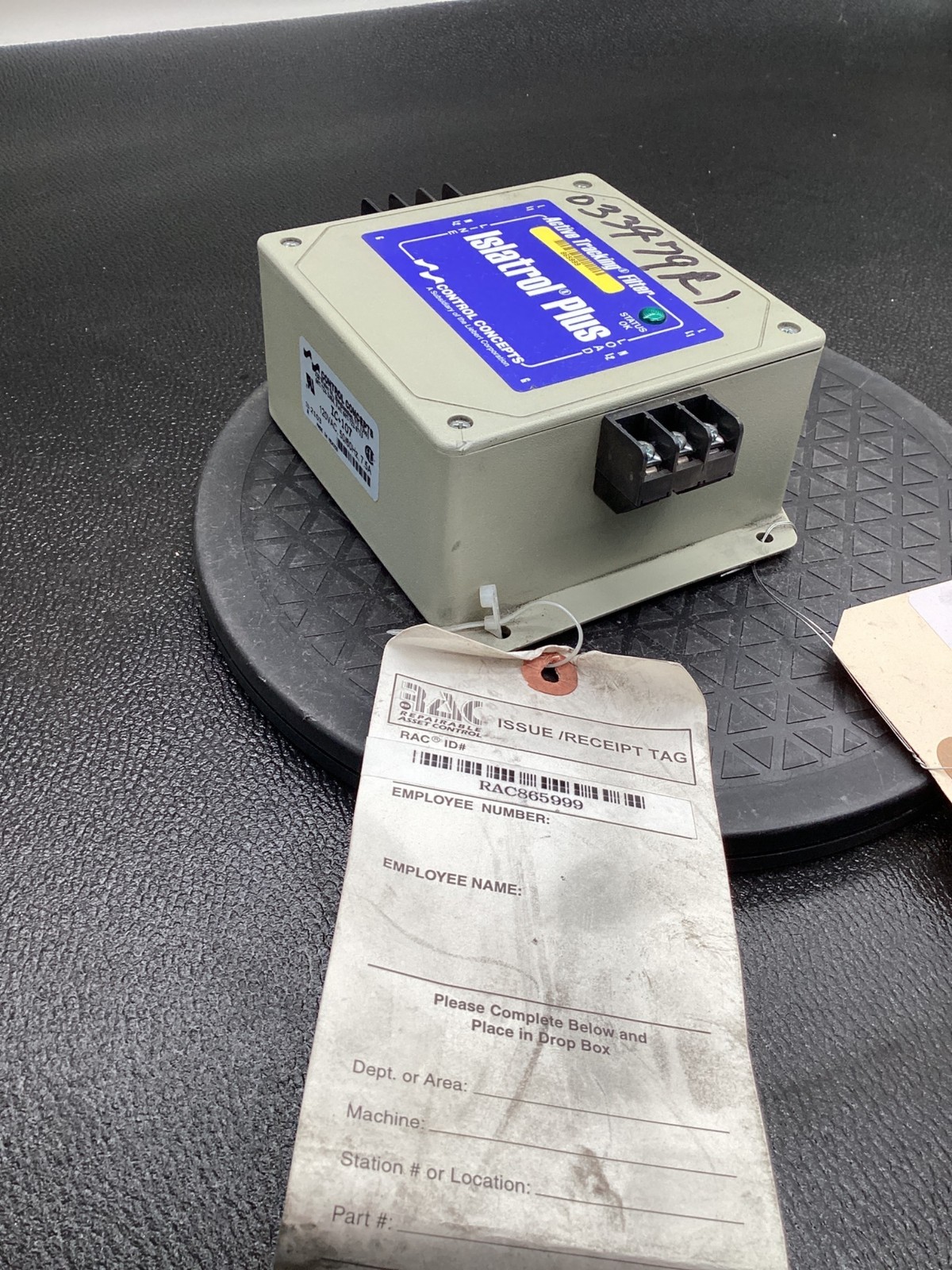 CONTROL CONCEPTS IC+107 Islatrol Plus Active Tracking Filter 120V 7.5A USED