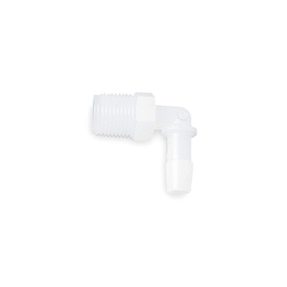ELDON JAMES L8-4HDPE Elbow,Thread To Barb,Poly,1/2 In,PK10 1ZKC1