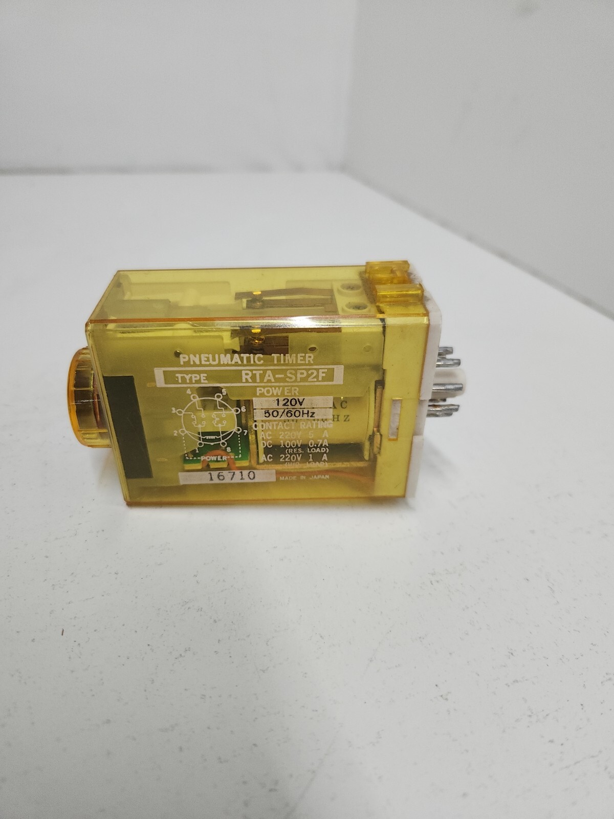 IDEC IZUMI RTA-SP2F PNEUMATIC TIMER RTASP2F, 120V, 50/60HZ
