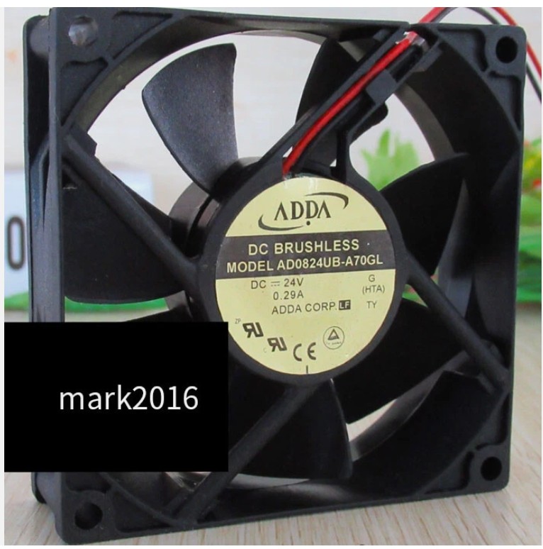 ADDA AD0824UB-A70GL 8025 DC24V 0.29A 2 wire instrument fan converter fan