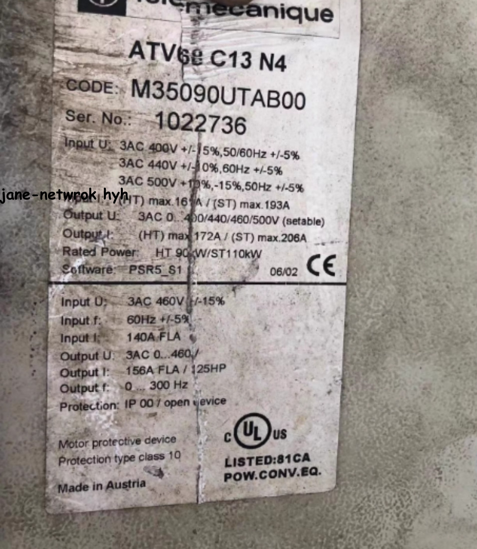 100% TEST Frequency Inverter ATV68C13N4 90/110KW by Fedex or DHL with warranty