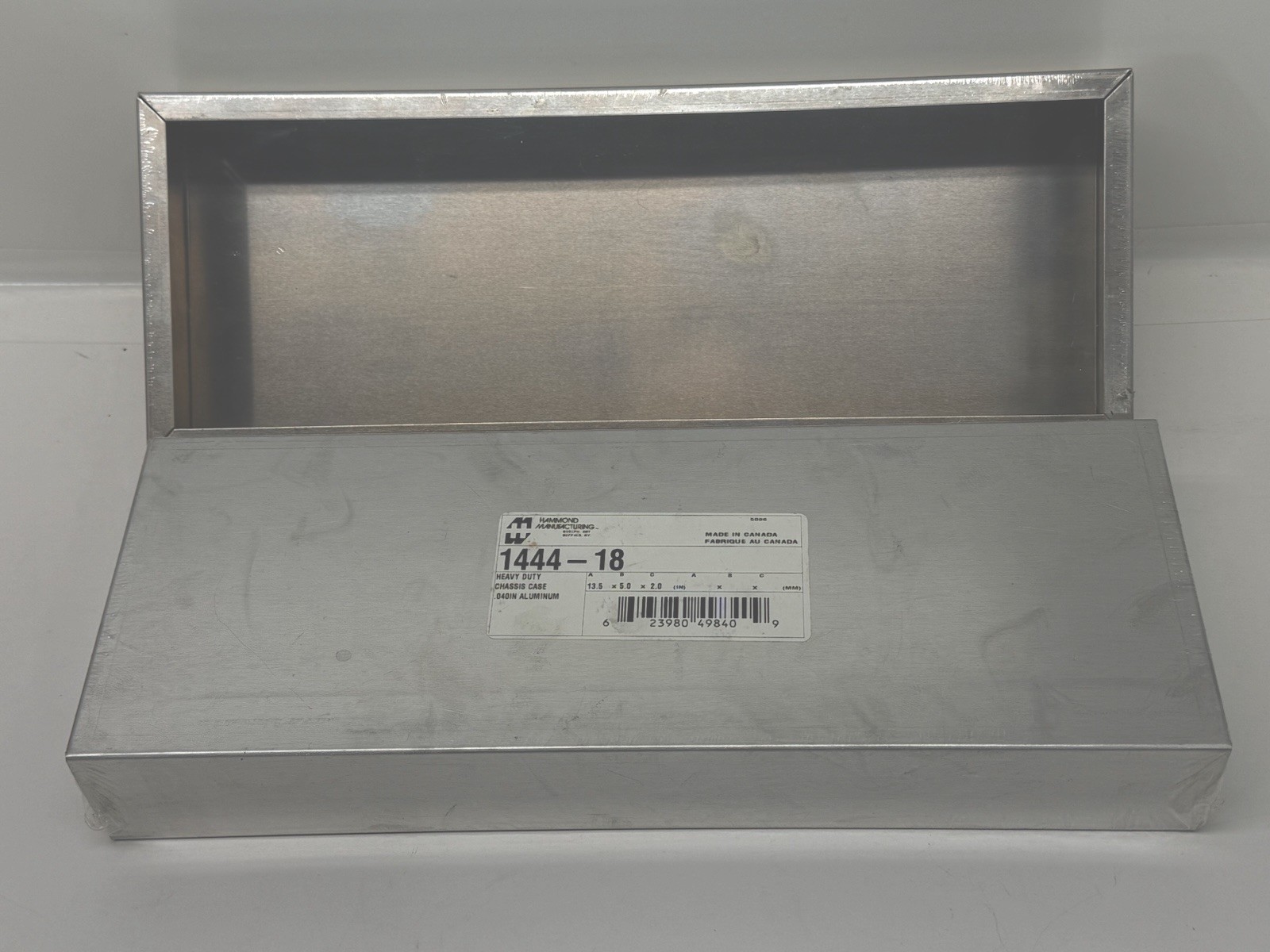 HAMMOND MANUFACTURING 1444-18 ALUMINUM PROJECT BOX BRAND NEW 13.5” X 5” X 2”