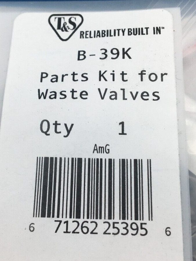 T&S Lot of 4 Parts Kit For Waste Valves B-39K New
