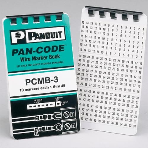 Panduit PCMB-15 1.38″ x 0.22″ StrongHold Pre-Printed Wire Marker Book