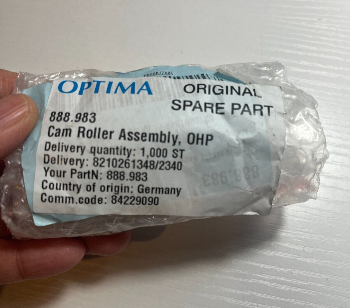 OPTIMA 888.983 Cam Roller Assembly, OHP