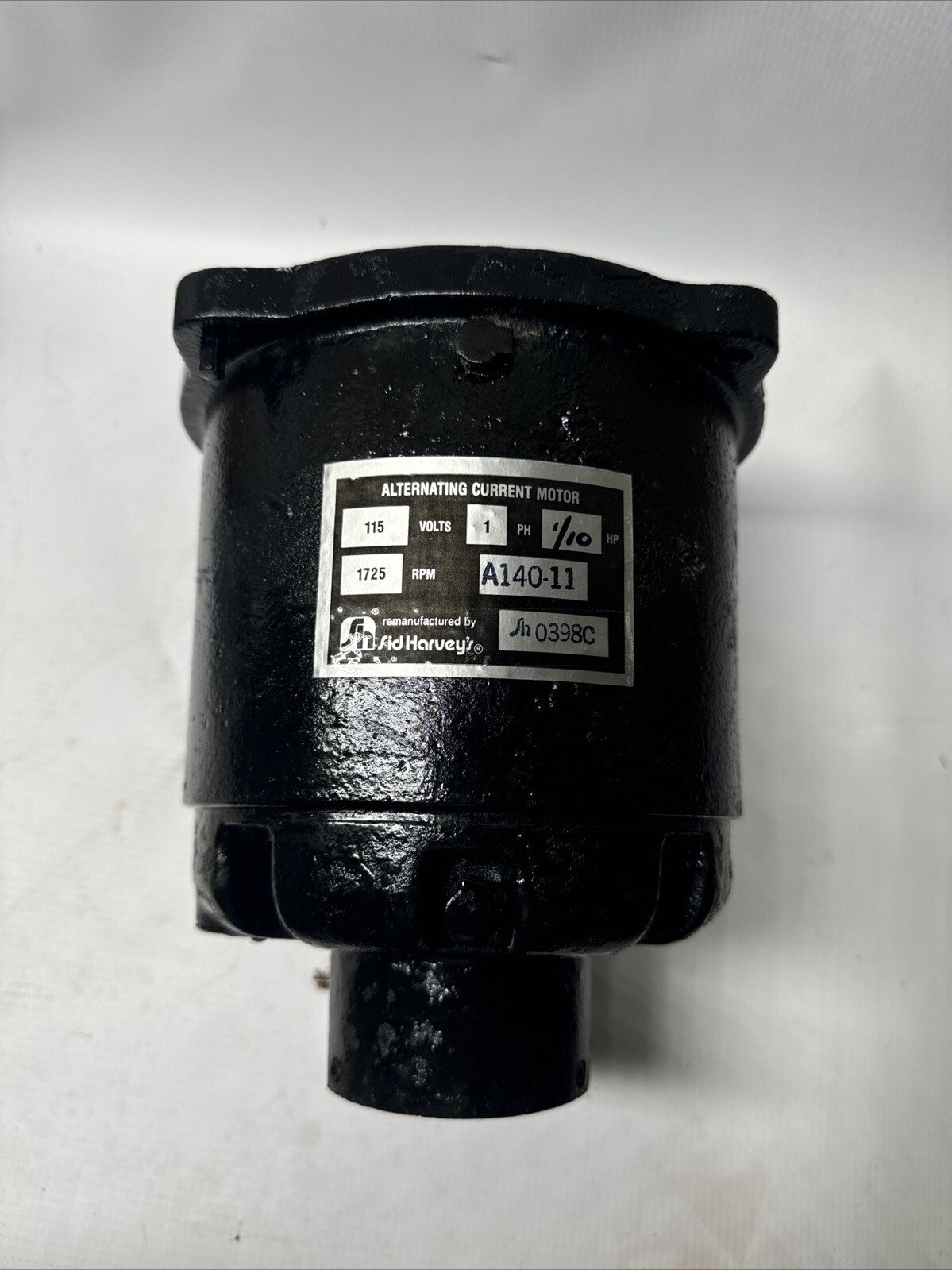 NEW SID HARVEY’S A140-11R 1/10HP 120V 1725RPM ROT.CCW TWO HOLE FLANGE MOTOR