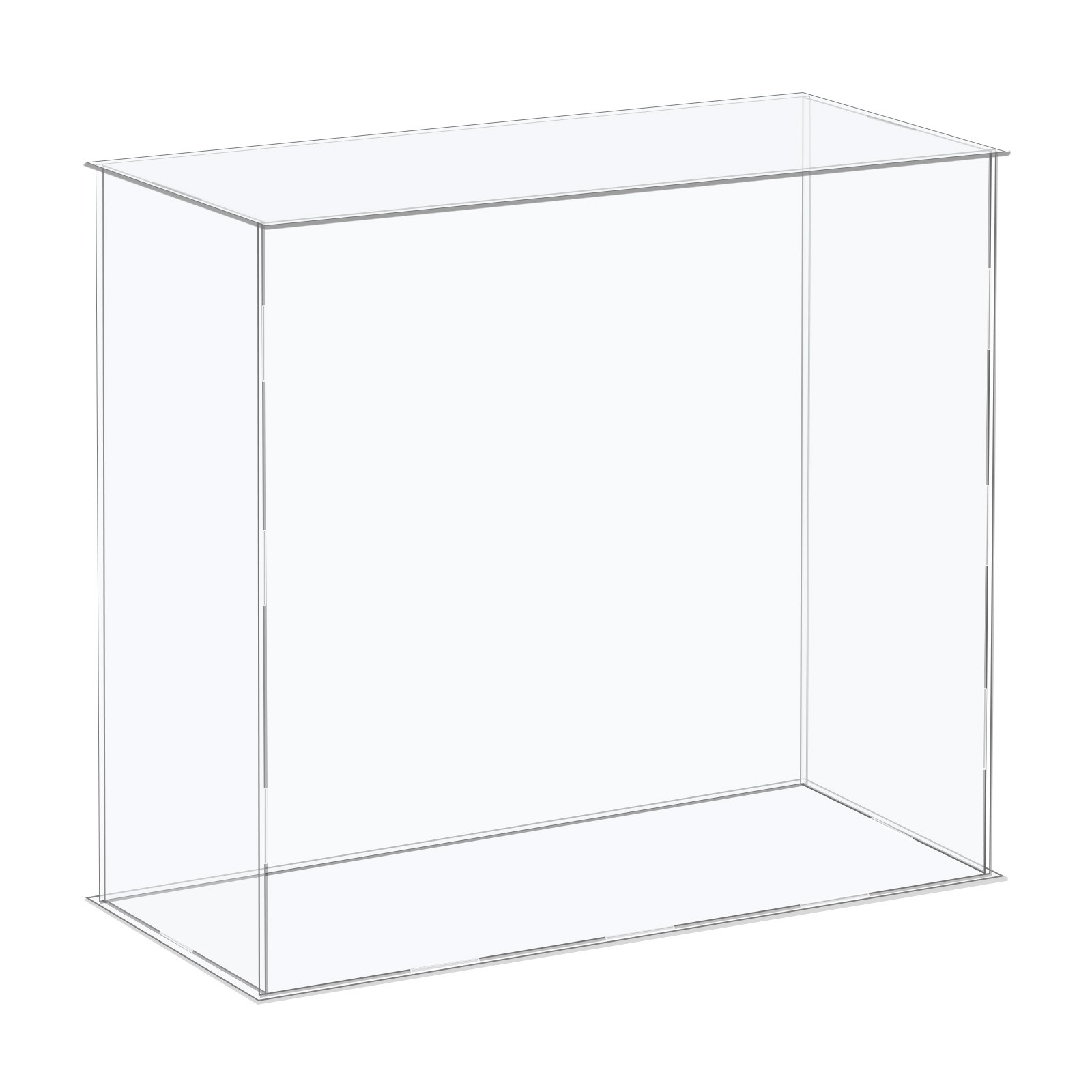Acrylic Display Case Plastic Box Cube Storage Box Clear 41x16x41cm