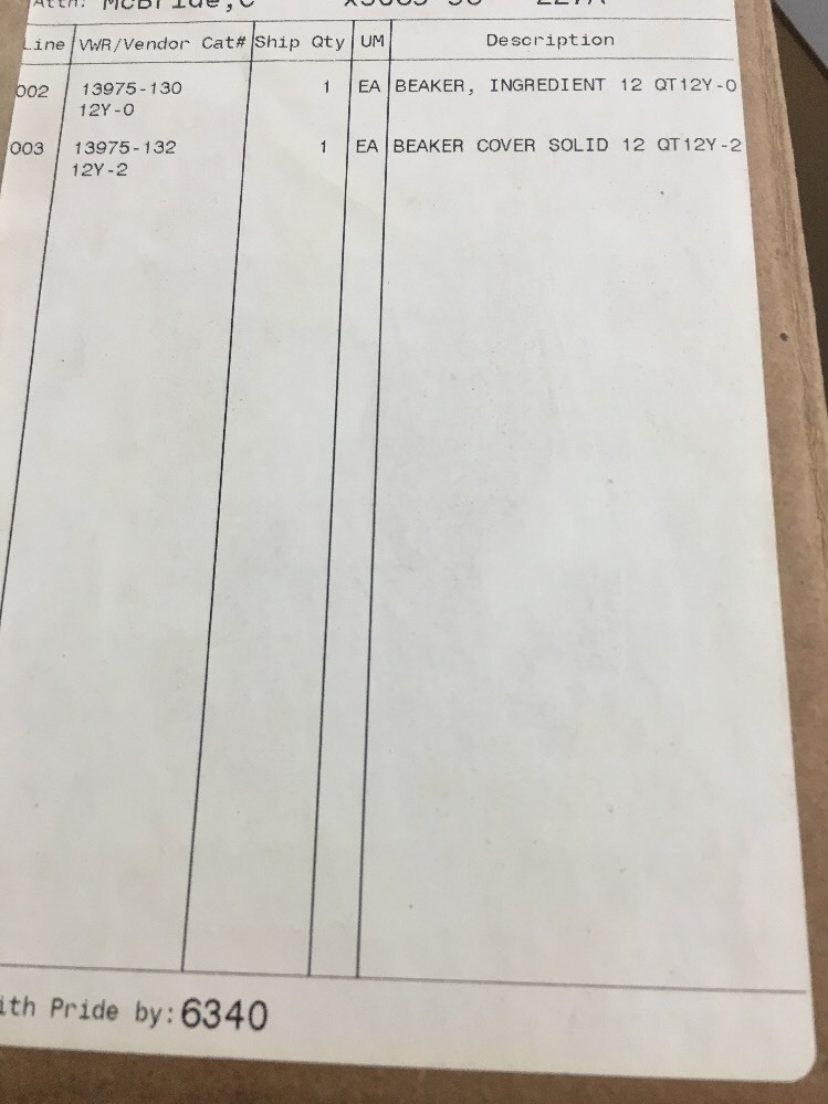Polar Ware 12Y Beaker 13975-130 12 Quart