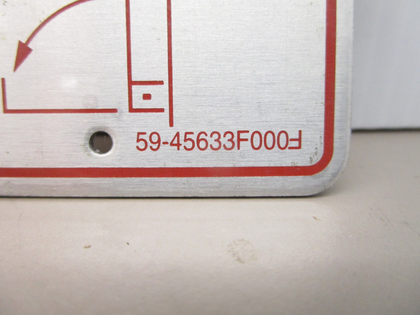 Gillig 59-45633-000 Emergency Exit Instruction Placard Panel