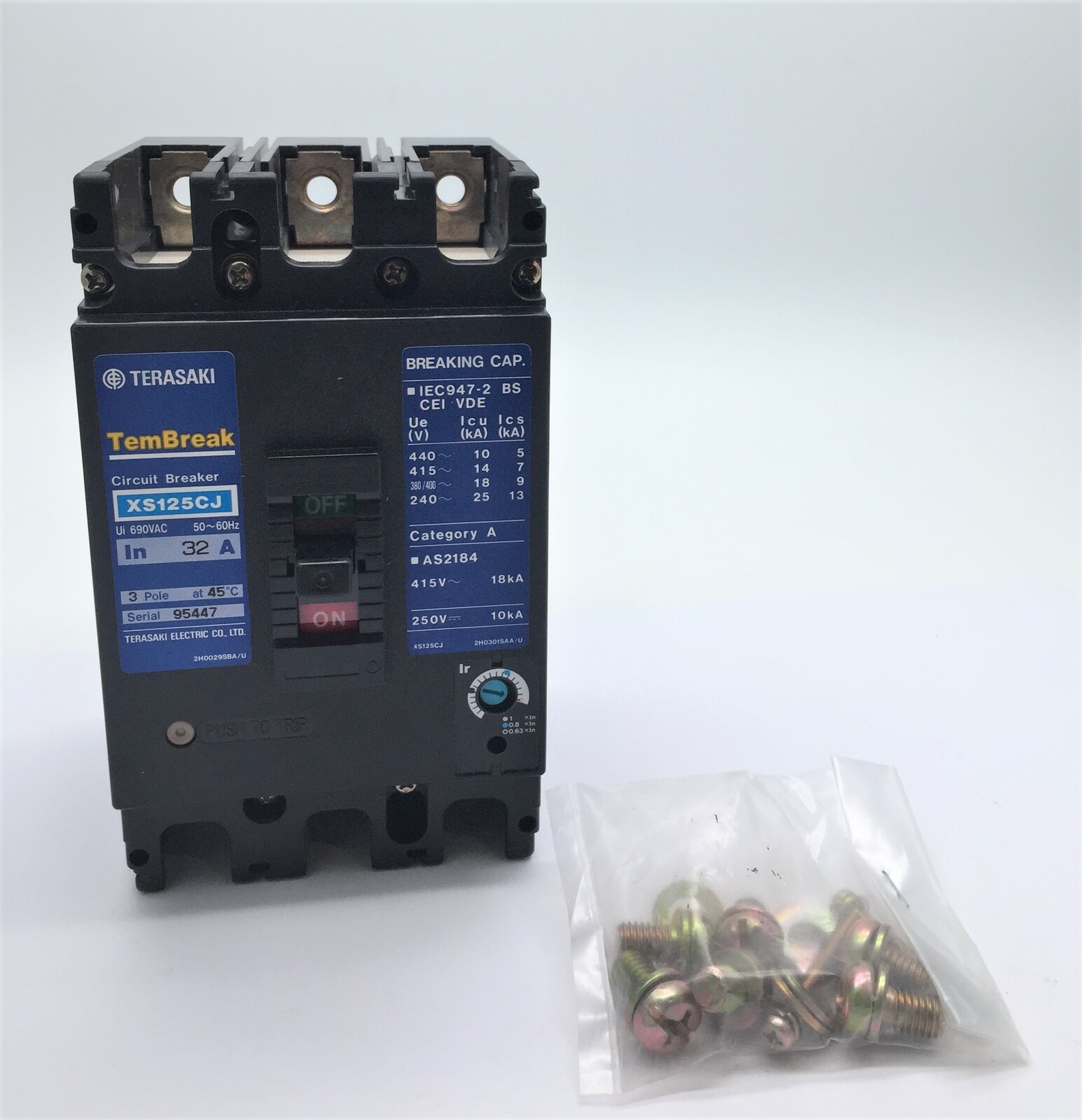 Terasaki Tembreak XS125CJ Circuit Breaker 32A 3 Pole 3P 18kA 415V