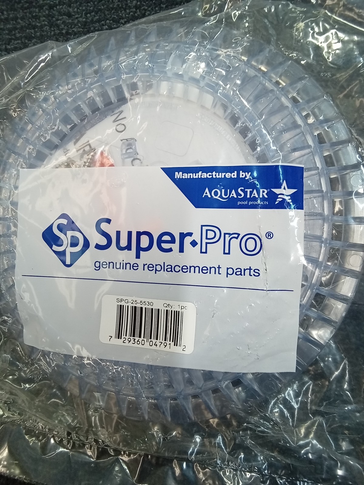 Aquastar Super Pro 8″ Round Pebbletop Clear Model CC8100 SPG-25-5530 New