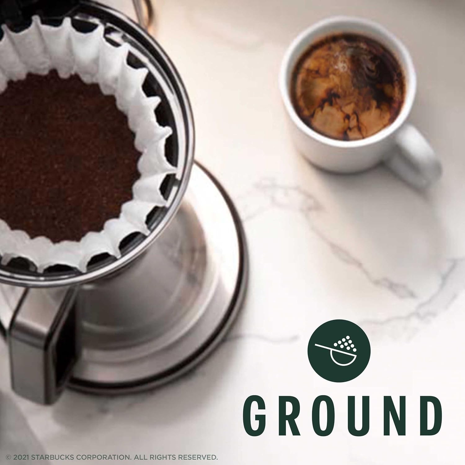 Starbucks Ground Coffee, Dark Roast Hot or Iced Coffee, Espresso Roast, Six 18 o
