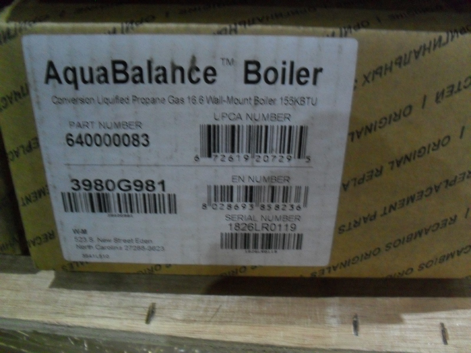Weil-McLain 640000083 NG To LP Conversion Kit F/Aquabalance S1 Boilers