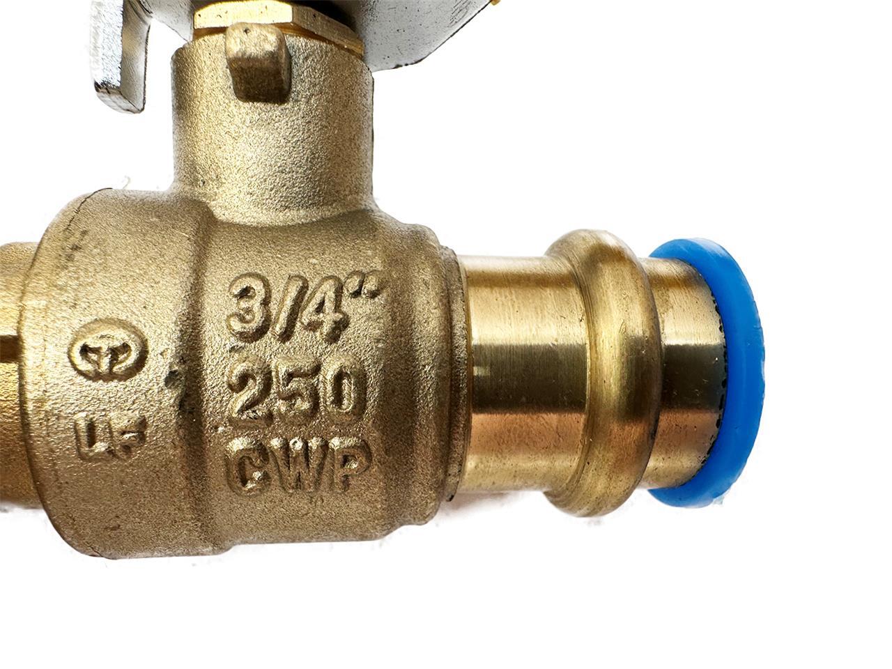 BlueFin 3/4″ Press Full Port Brass Ball Valve 3/4″ PRBV075 NEW FREE FAST SHIP