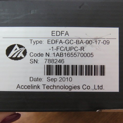 ACCELINK TECHNOLOGIES EDFA-GC-BA-00-10-09-1-FC/UPC-R Qty of 1 per Lot COMPATT B