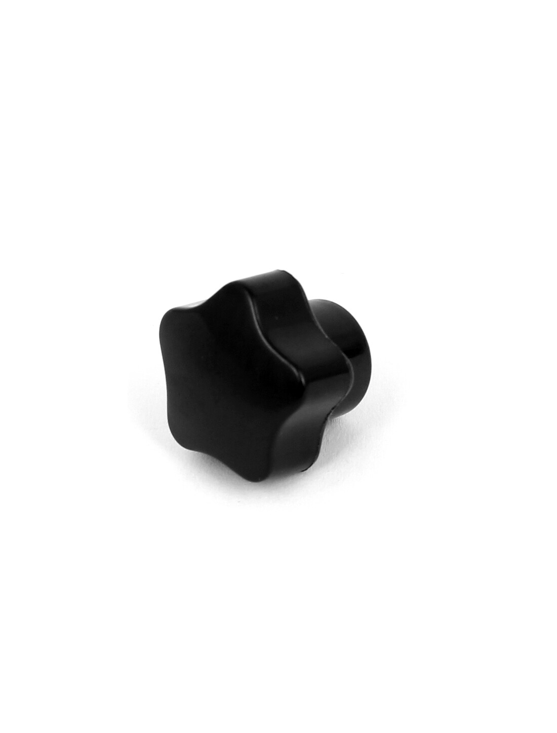 5mm Female Thread 24mm Head Diameter Screw On Type Clamping Star Knob Black