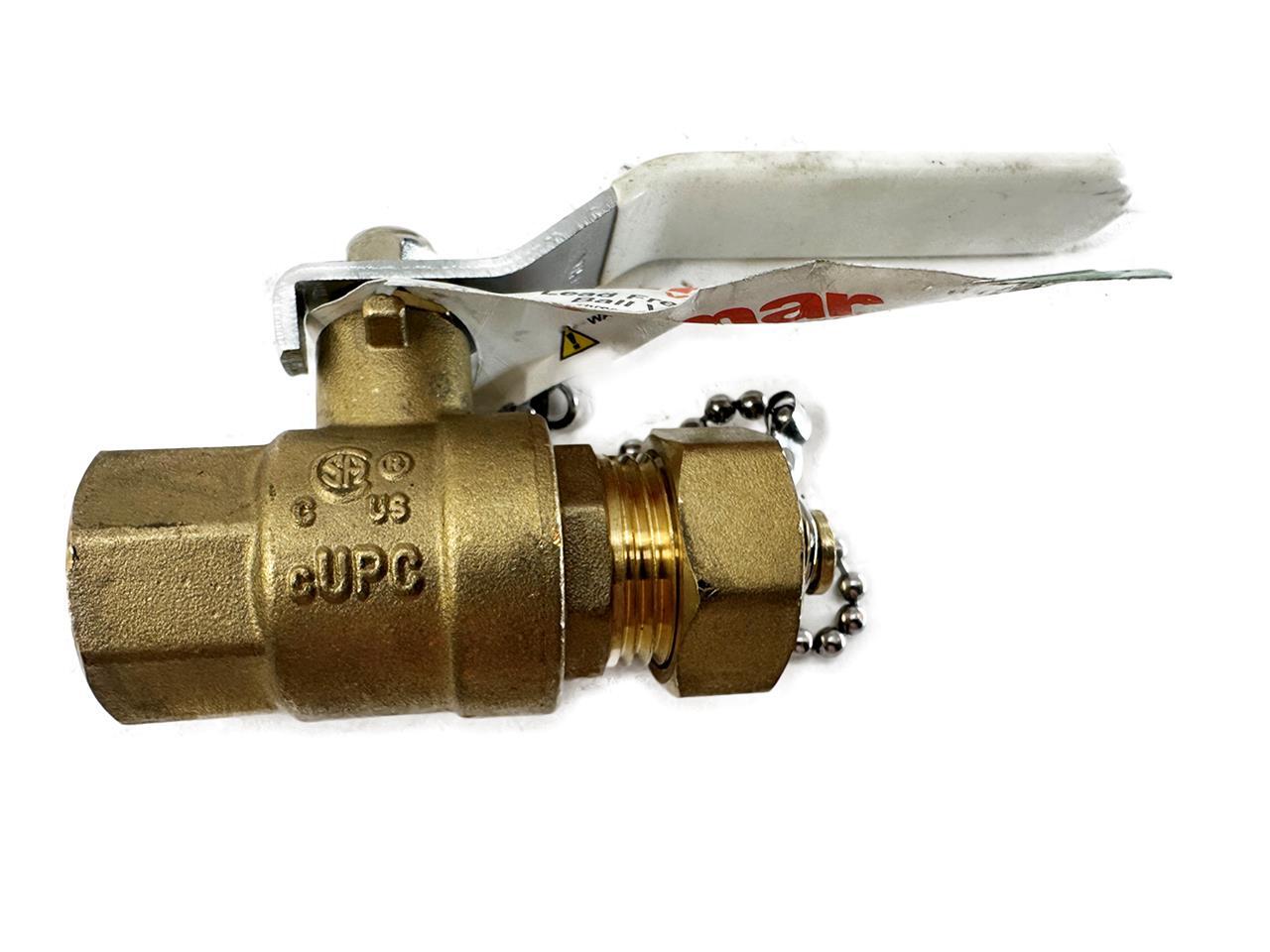 Jomar Valve LF Brass Cap and Chain Valve 100-654G NEW FREE FAST SHIP