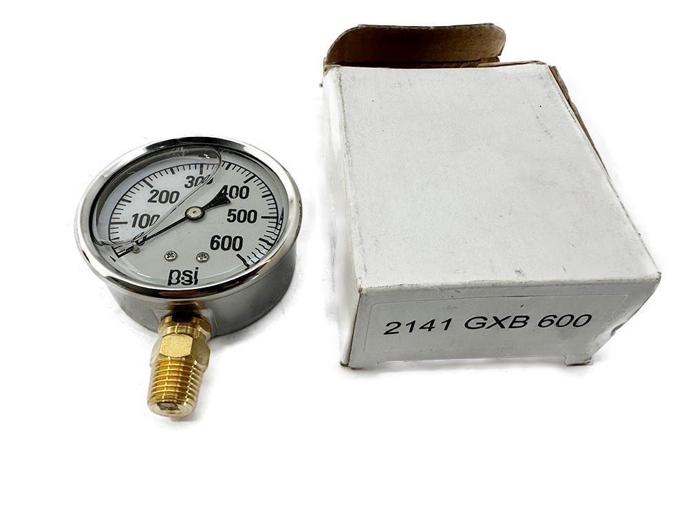 2141GXB600 600 PSI Bottom Mount 2-1/2″ SS Pressure Gauge NEW FREE FAST SHIP