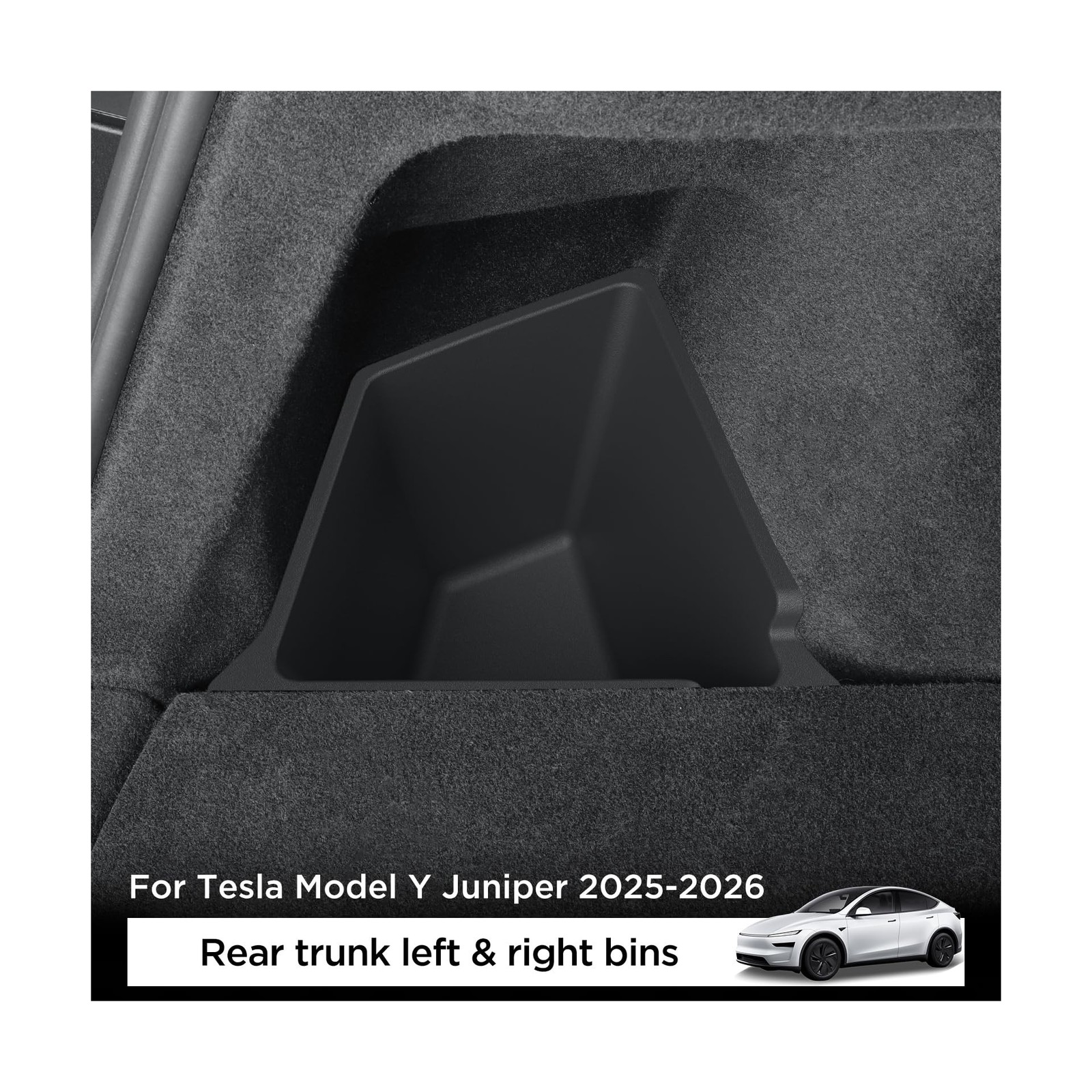 LUCKEASY Rear Trunk Storage Bins Fit for Tesla Model Y Juniper 2025 2026 Trun…