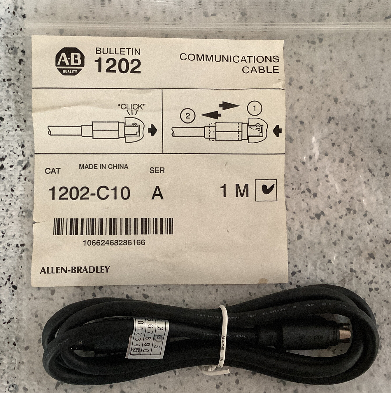 ALLEN-BRADLEY 1202-C10 SER.A Communications Cable.