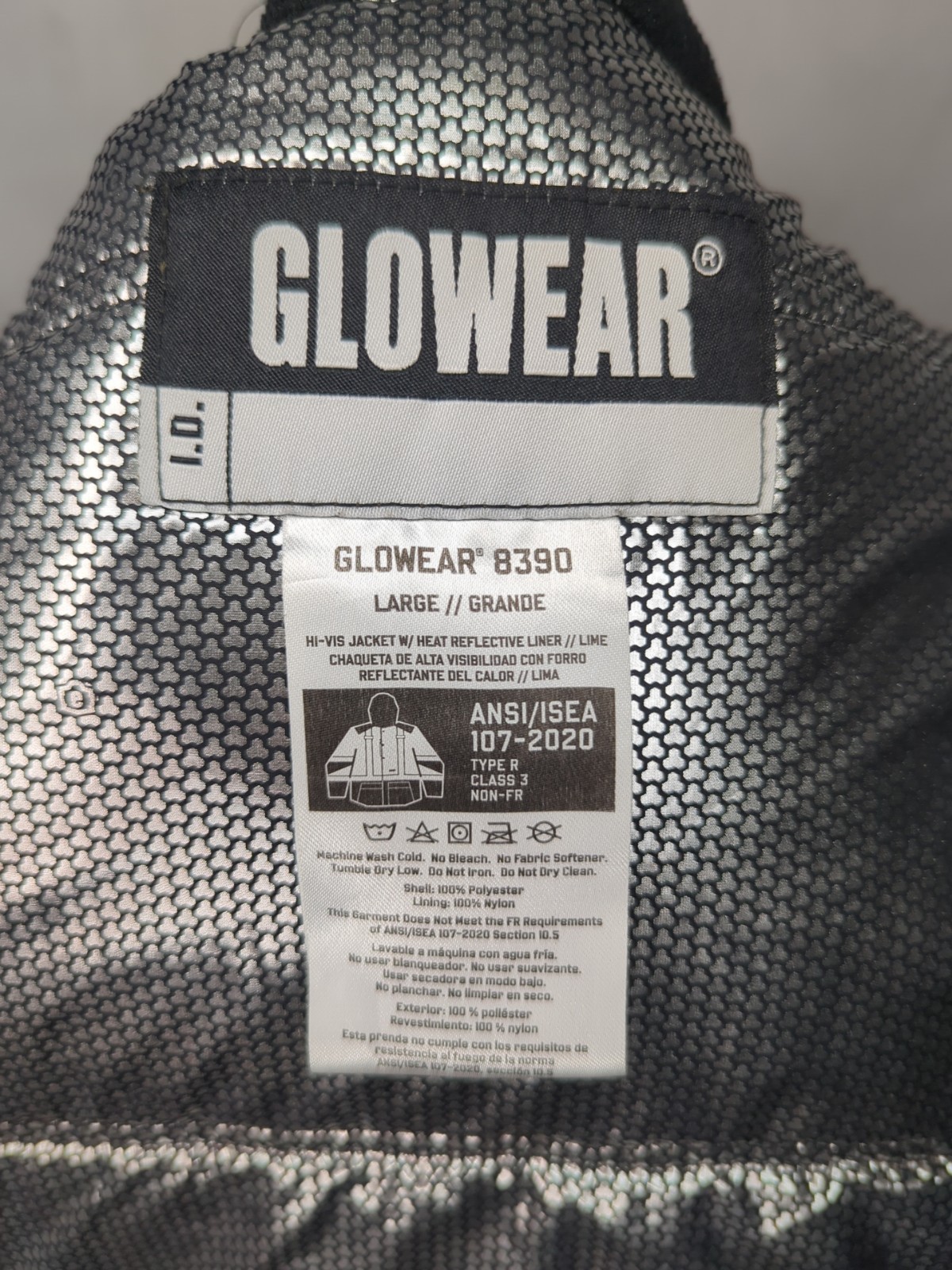 Ergodyne 8390 GloWear AmpliFIRE Winter Jacket Men Large Hi Vis Construction ANSI