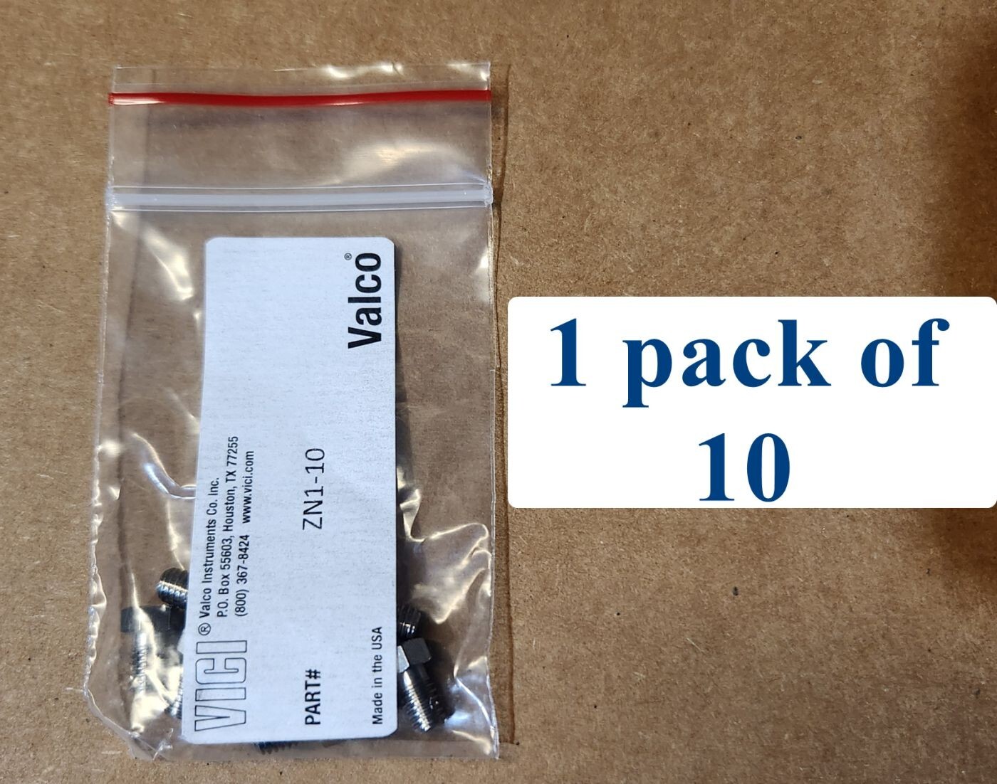 NEW VICI VALCO ZN1-10 1/16″ INTERNAL, SS NUT, PACK OF 10