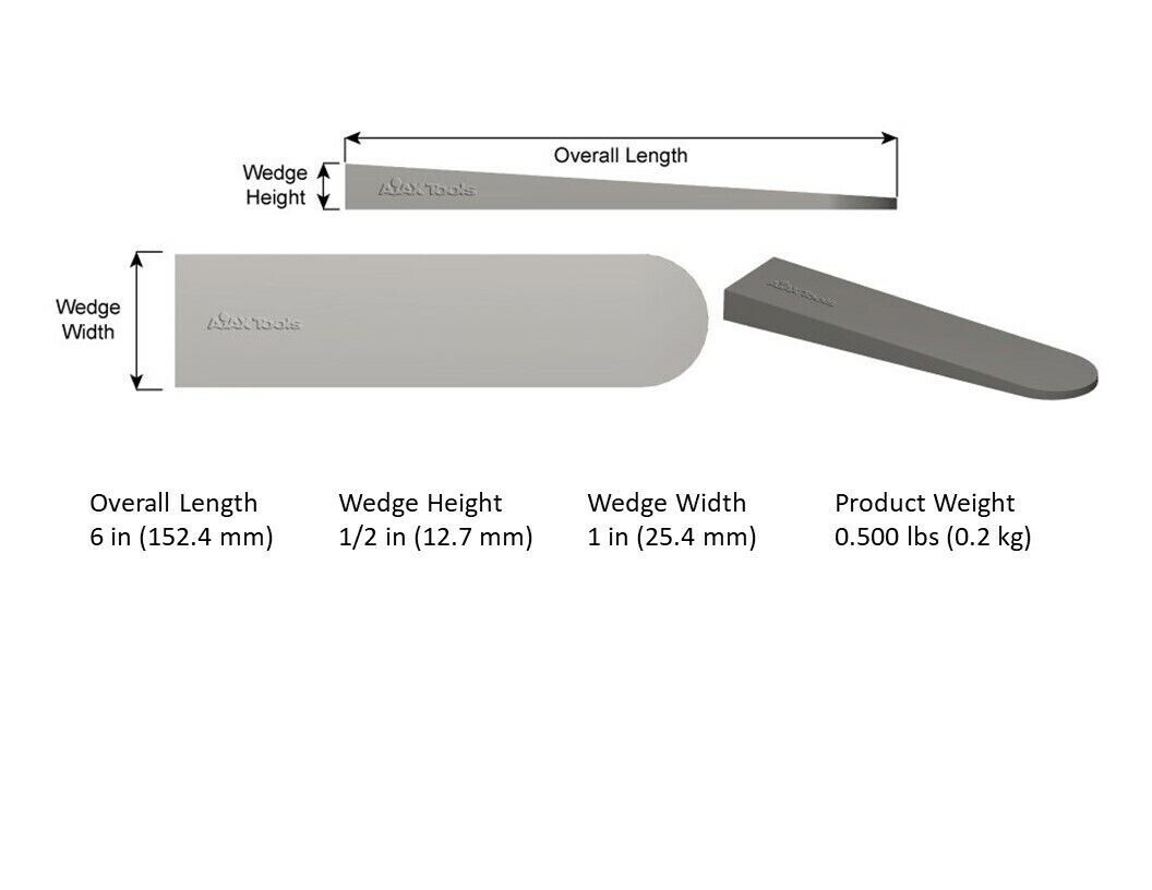 2 – 6″ Stock Wedge # 882, 02008076, 1/2″ H x 1″ W x 6″ L. NEW