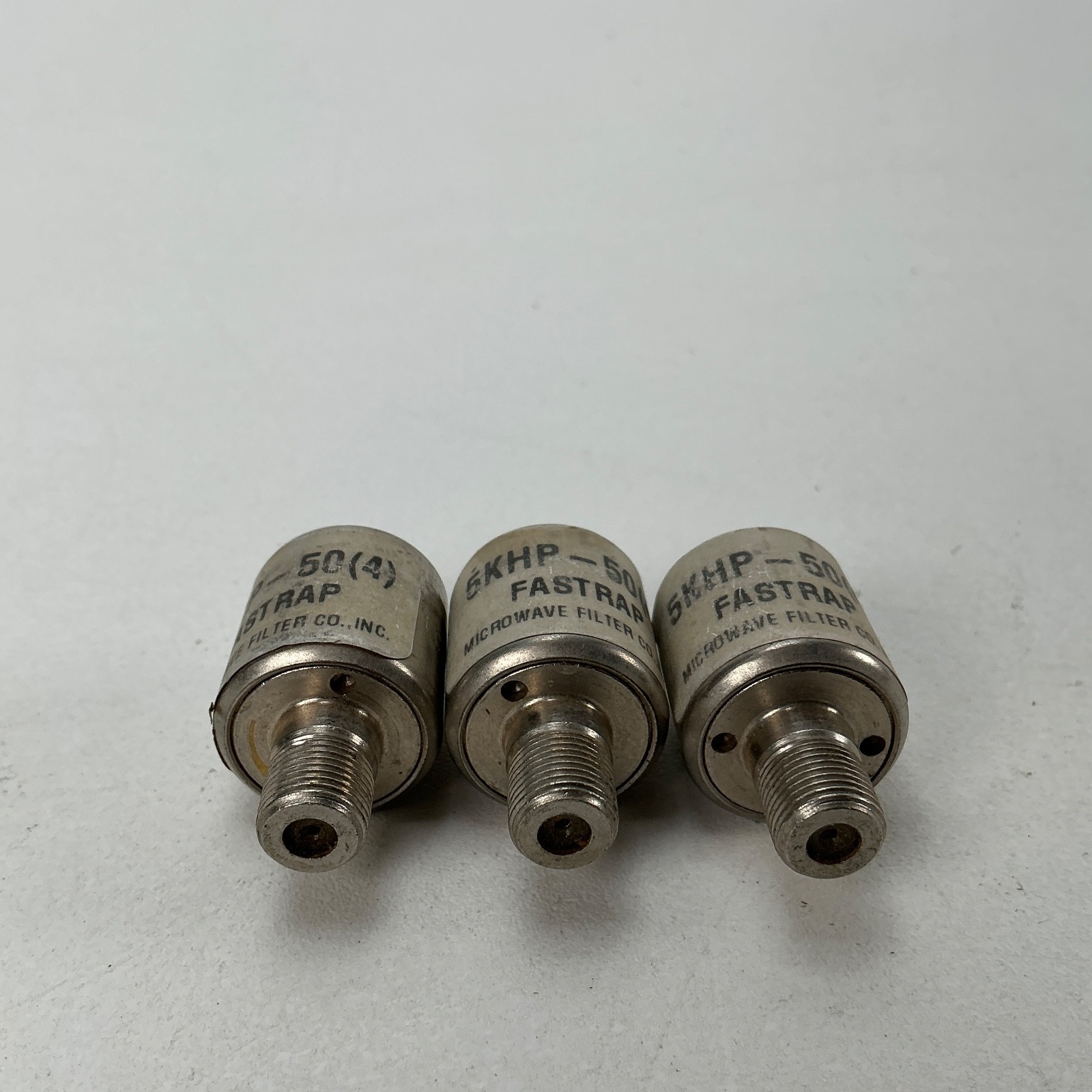 Lot of 3 Microwave Filter Co. FasTrap 5KHP-50(4) High-Pass Coaxial RF Filters