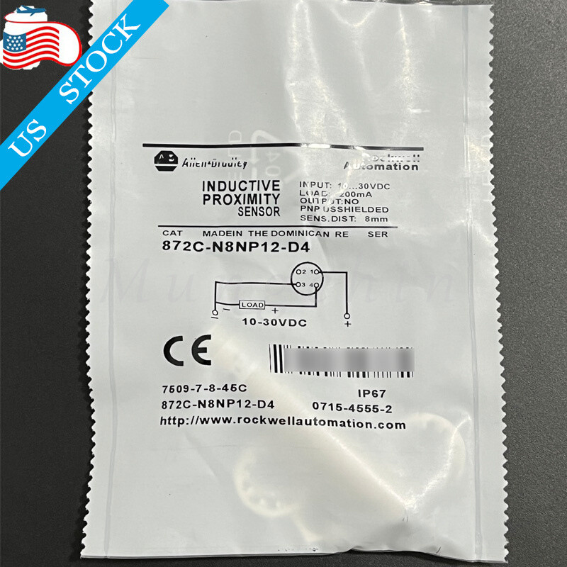 Inductive Proximity Switch Sensor 10-30VDC For Allen-Bradley 872C-N8NP12-D4