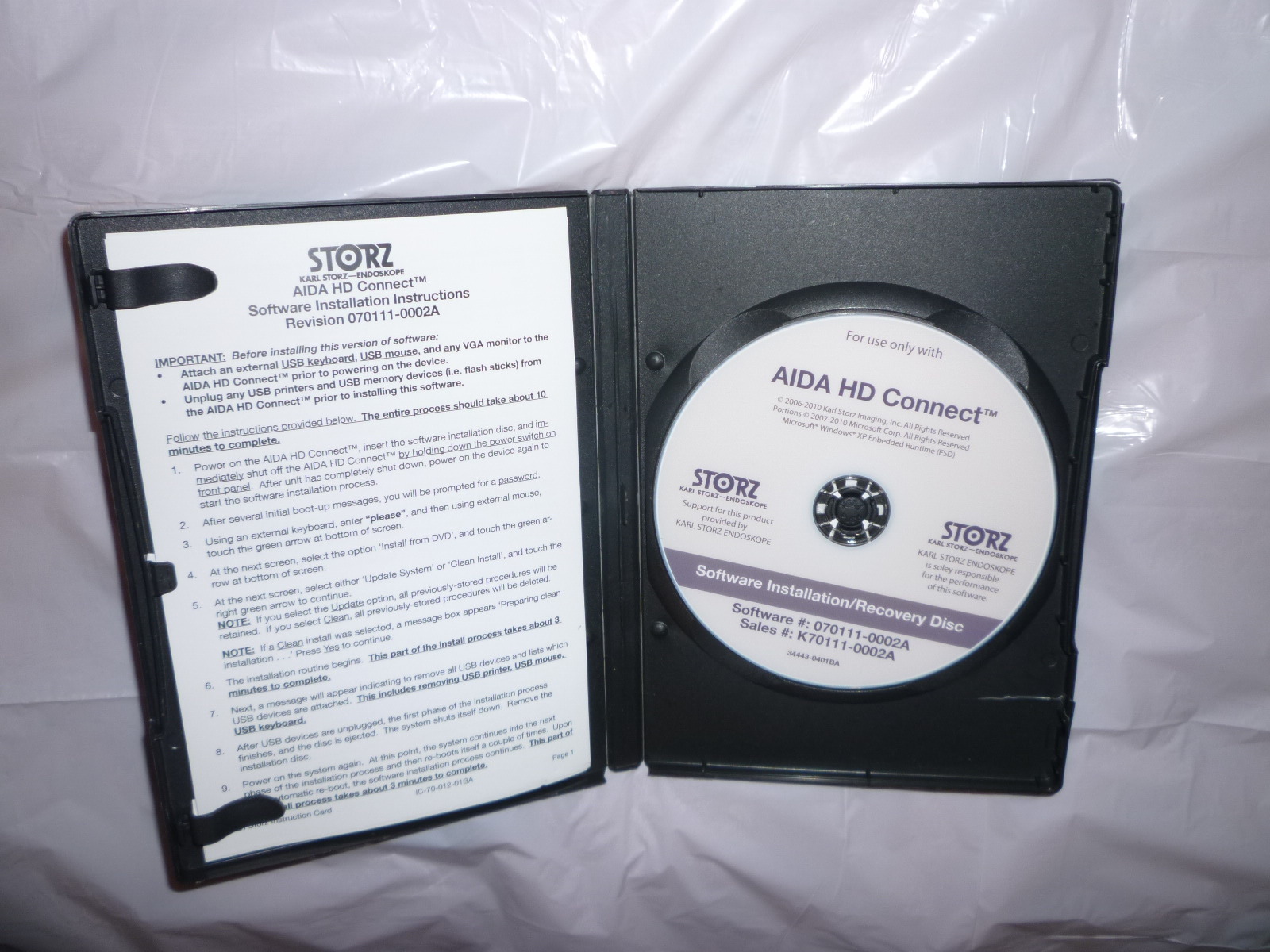 STORZ KARL STORZ – ENDOSKOPE SOFTWARE K70111-0002A