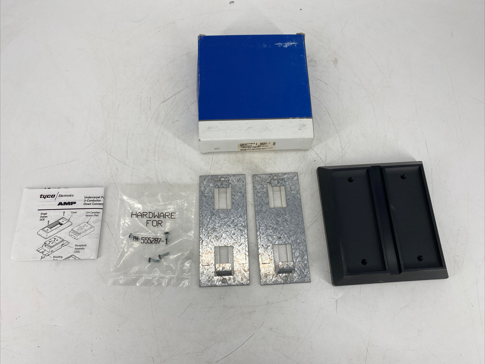 Tyco Electronics 555287-1 Undercarpet Telephone System Dual Tele Floor Kit