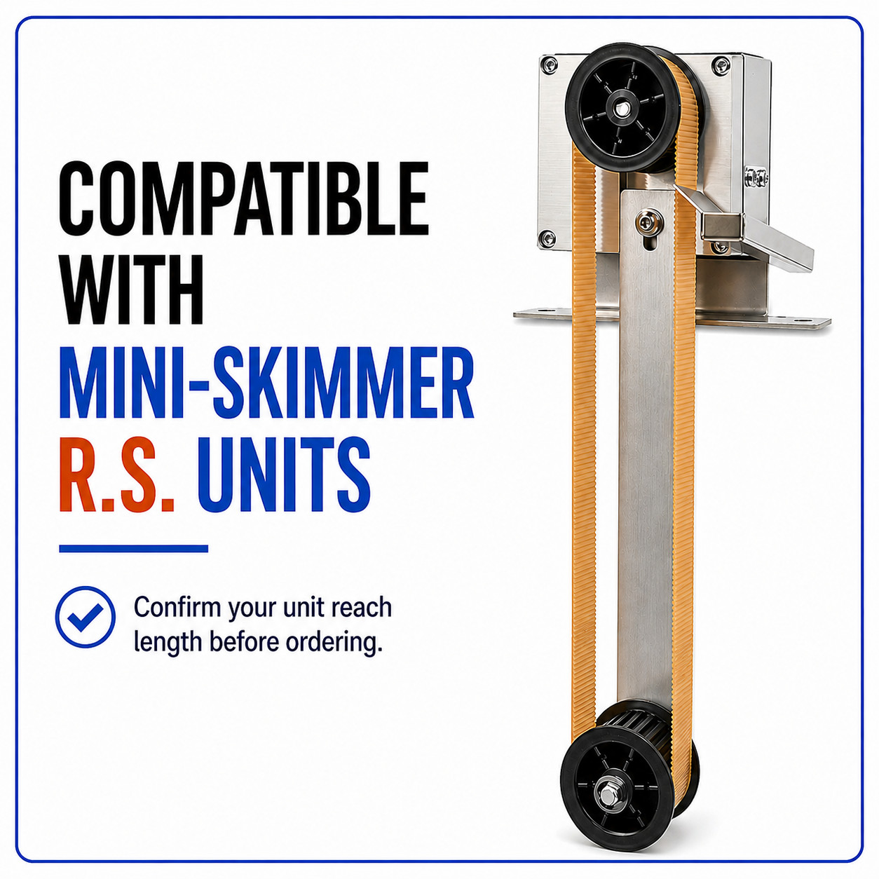 Mini-Skimmer R.S. 12″ Reach Replacement Belt Cogged Poly Oil Skimmer Belt