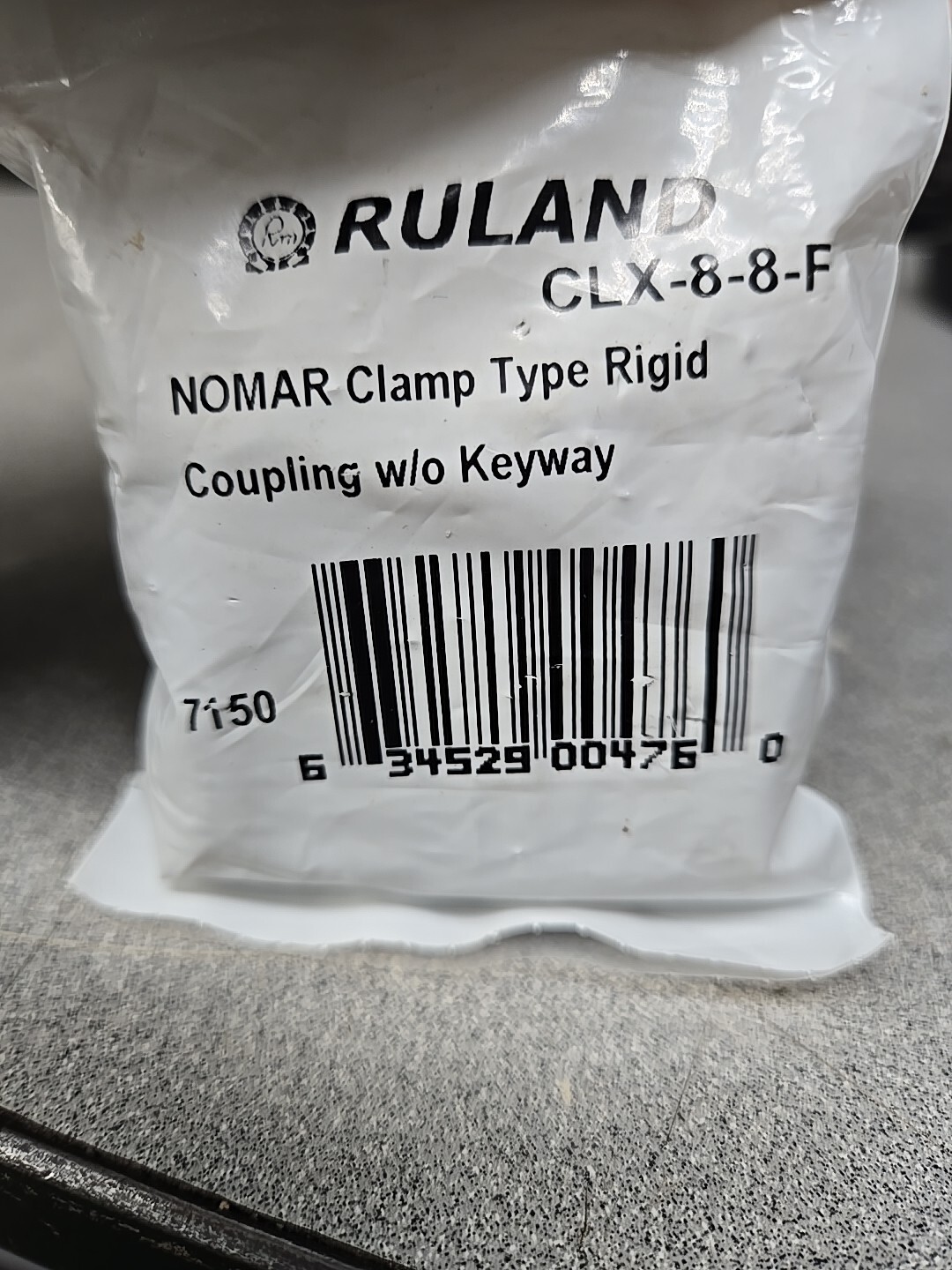 Ruland CLX-8-8-F, 1/2″ x 1/2″ Rigid Coupling, Black Oxide Steel (6D1)