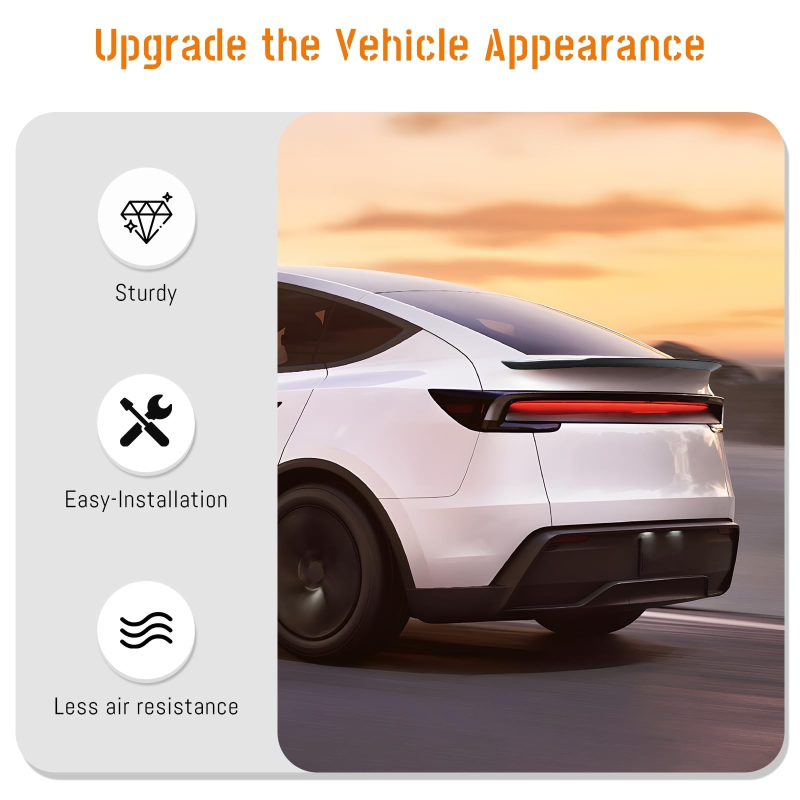 Rear Spoiler Wing Trunk Lip fit for Tesla Model Y Juniper 2025 2026,Exterior …