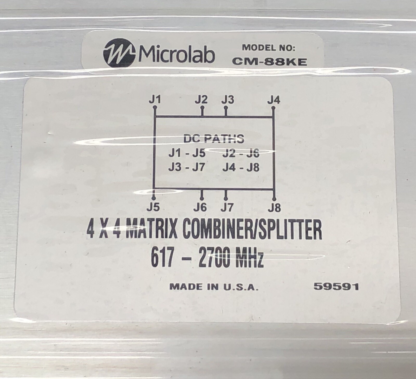 *NOB* Microlab CM-88KE 4×4 Hybrid Matrix Combo Splitter 617-2700 MHz 150W 4.3-10