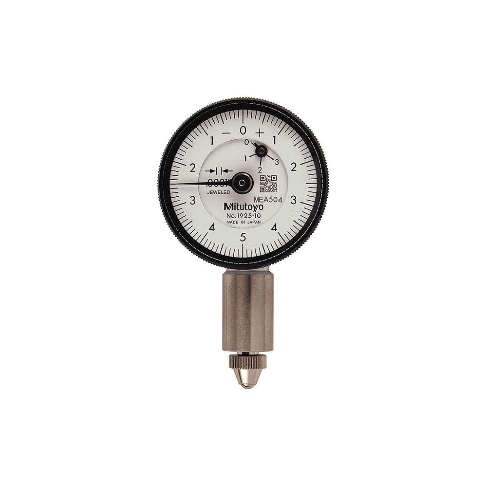 MITUTOYO 1925AB-10 Dial Indicator,0 to 0.025″ Range,White 54GE62