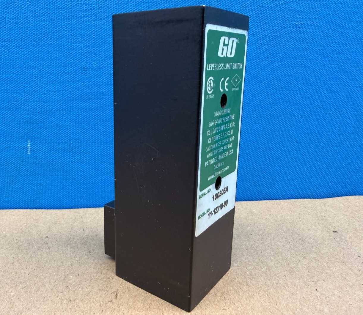 GO Switch TopWorx 11-12310-00 Leverless Limit Switch 10A 120VAC FM USA