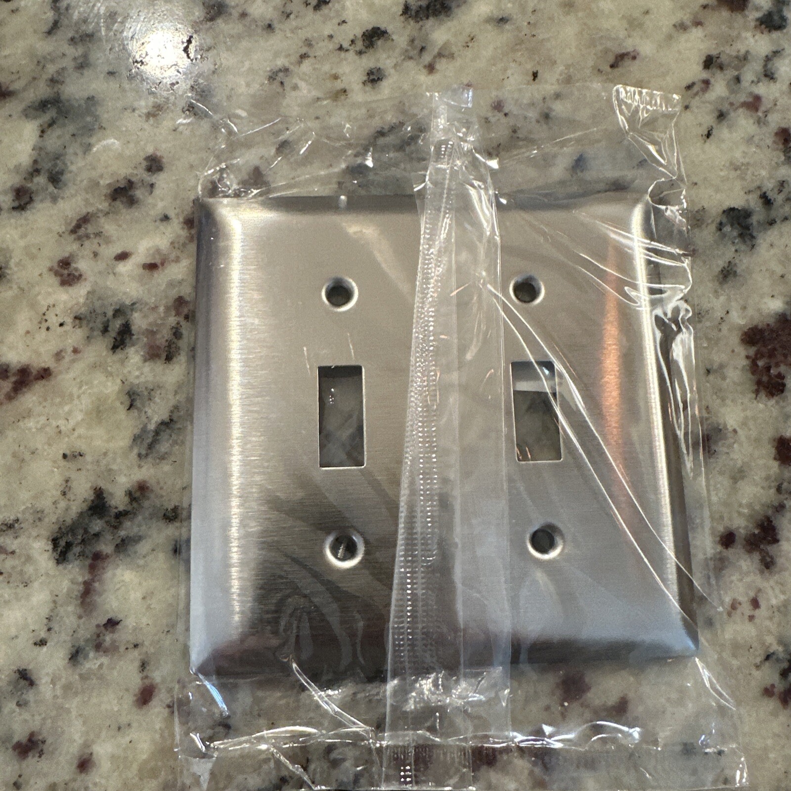 LEGRAND SS2 Toggle Wall Plate,Brushed Finish,Silver