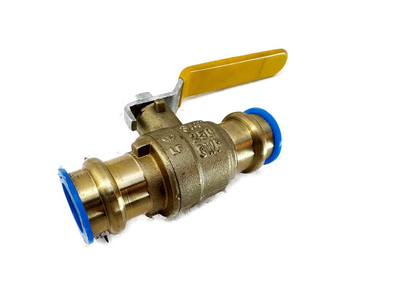 BlueFin 3/4″ Press Full Port Brass Ball Valve 3/4″ PRBV075 NEW FREE FAST SHIP