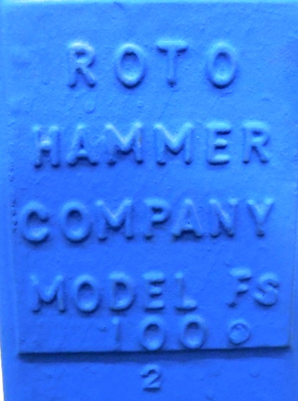 ROTO HAMMER FLOOR STAND FS100 W/ 12″ HANDWHEEL FS100-12, CAST IRON, BLUE