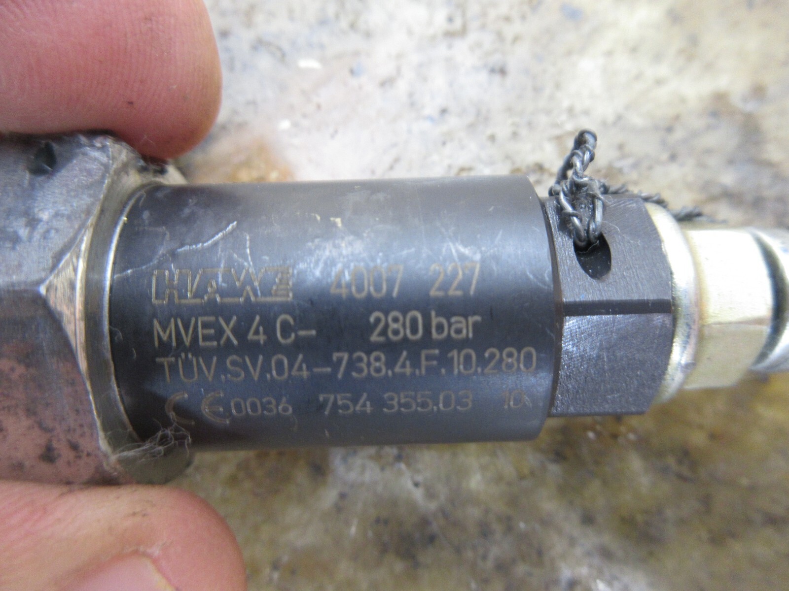 HAWE MINI 4007 227 MVEX4C- 280 BAR TUV.SV.04-738.4.F.10.280 754 355.03 VALVE