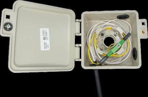MULTILINK 072414, 5X5X2-INIV EXTERIOR FIBER OPTIC STORAGE NID, IVORY SLACK TRAY