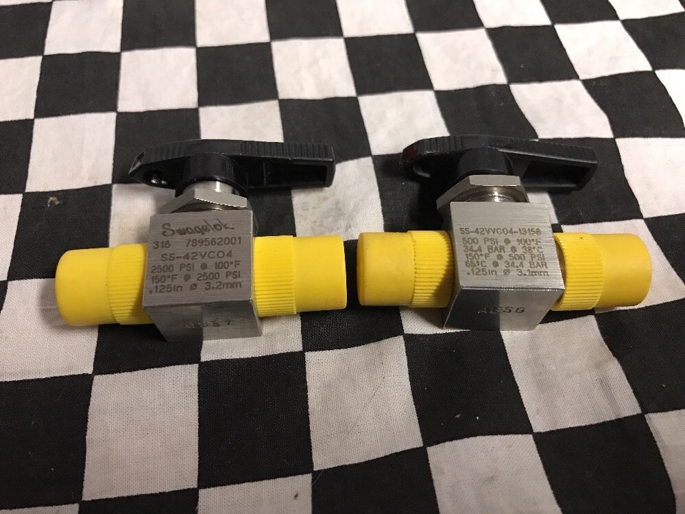 5X SWAGELOK BALL VALVE 1/4″ VCO, SS-43TVCO4 & SS-42VCO4 & SS-42VVCO4-13158#1370B