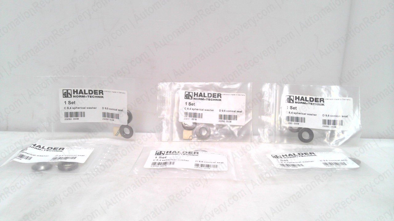 HALDER 23050.0008 – PACK OF 6, SPHERICAL CASE-HARDENED WASHER, NEW #345709
